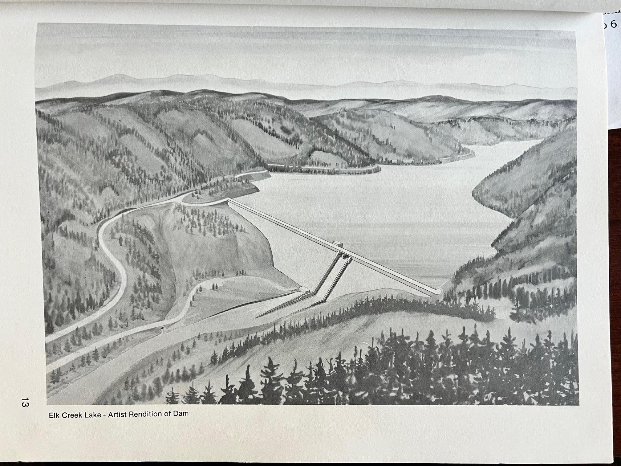 A drawing of what Elk Creek would look like. 
